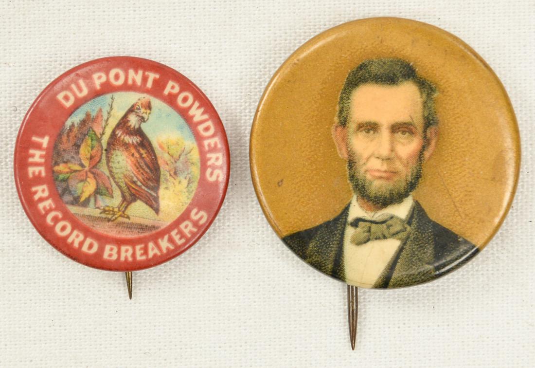 Abe Lincoln and Du Pont Powder Pins (1 of 2)