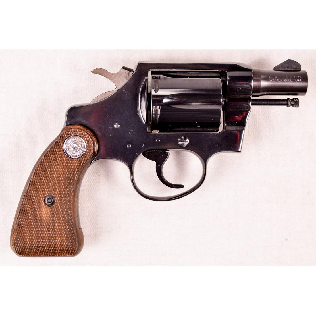 Colt Detective Special Revolver .38 Special (M): A Colt Detective Special revolver chambered for .38 Special. Revolver has iconic 2" barrel with fixed sights. Colt logo clear and crisp on frame. Blued finish is in excellent condition with a very fai