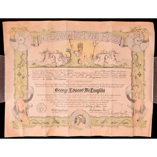 Solemn Mysteries Of The Ancient Order Certificate