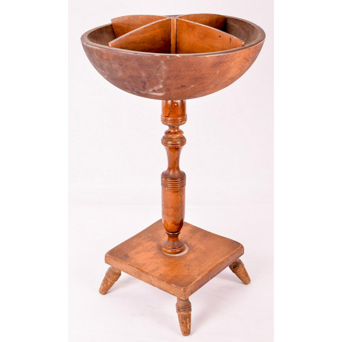 Wood Stand w/Dividers in Bowl (1 of 3)