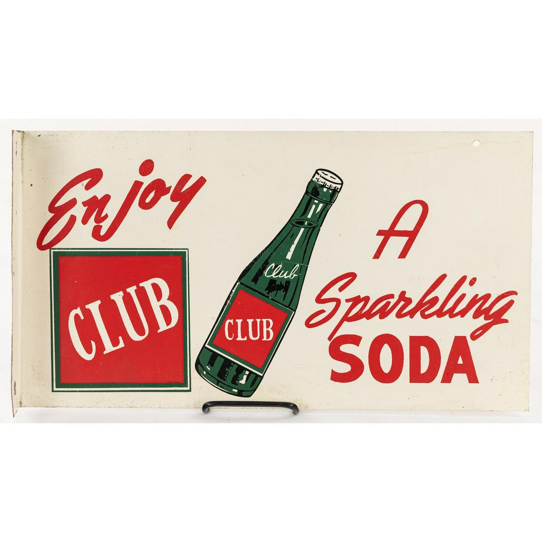 Vintage Club Soda Flange Sign (1 of 2)