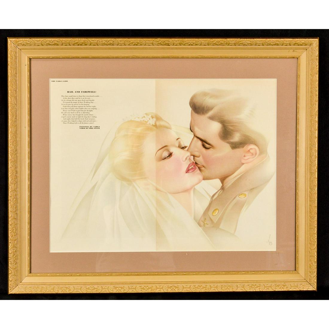 WWII Era Print Centerfold Varga Magazine (1 of 4)