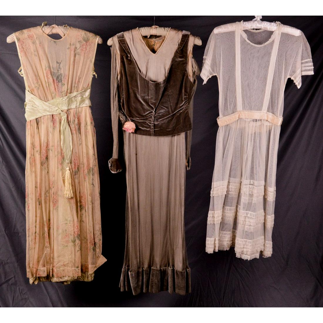 Three 1910's-20's Titanic Era Dresses (1 of 9)