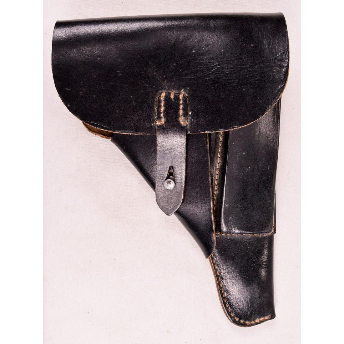 P38 Cowhide Holster: P38 cow hide holster, Un-issued and well marked, Police acceptance marked.