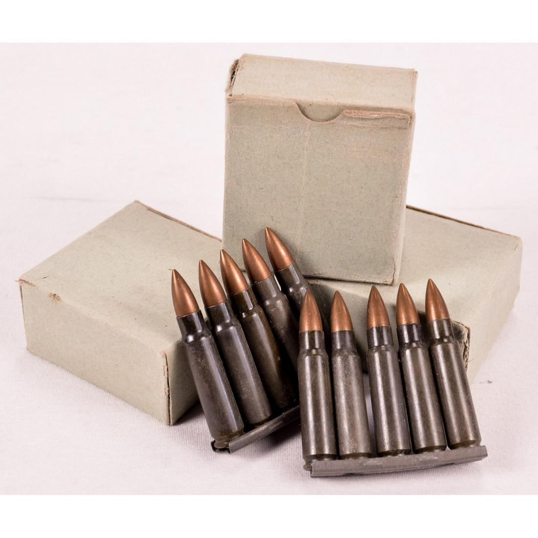 40 Rounds of Post-WWII Czech 7.62x45 Ammo: Post-WWII Czech 762x45 Ammo Rounds, 1-10 rounds, 2-15 rounds, see photos.