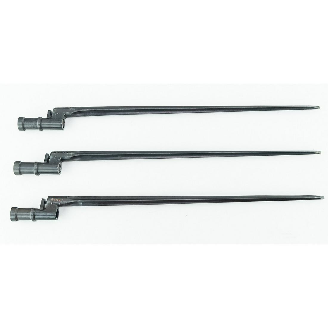 Lot of 3 Soviet M91/30 Mosin-Nagant Bayonets: Three standard Soviet made M91/30 socket bayonets for the M91/30 Mosin-Nagant rifle. Bayonets are in excellent condition. See photos.