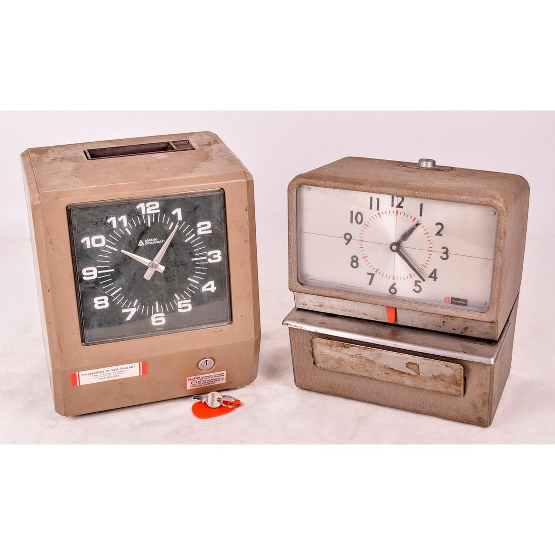Lot of 2 Punch Time Clocks (1 of 8)