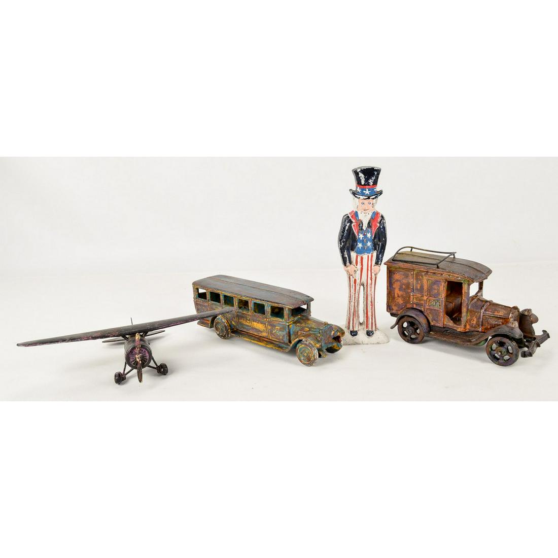 Lot of Metal Toys and Uncle Sam Doorstop (1 of 7)