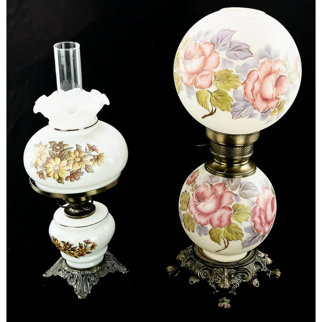 Pair of Gone with the Wind and Hurricane Lamps (1 of 15)