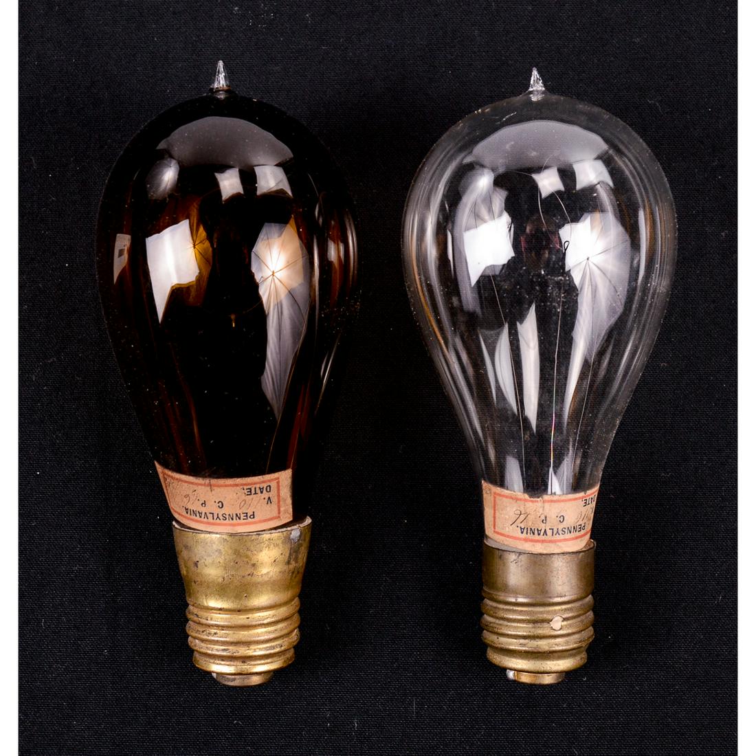 Lot of 2 Penn. Marked Light Bulbs W/Edison Base (1 of 2)