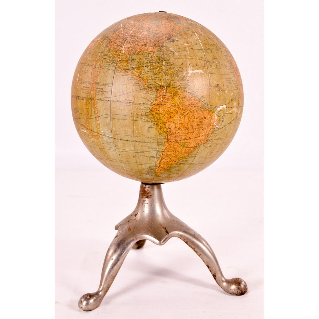 Old American Globe & School Supply with Metal Base (1 of 4)
