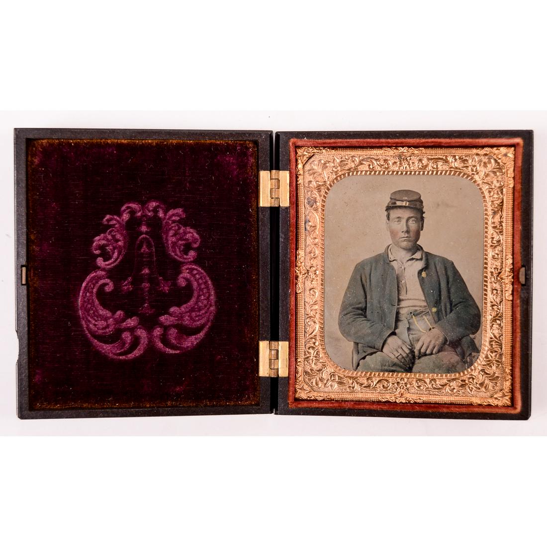 1/6 Cased Tin Type Civil War Soldier (1 of 8)