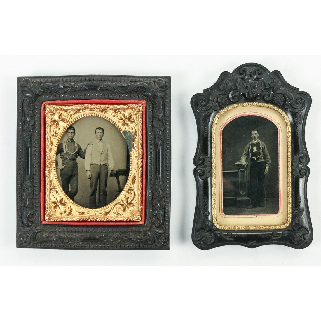 2 Fireman Tin Types in Thermoplastic Frames (1 of 6)