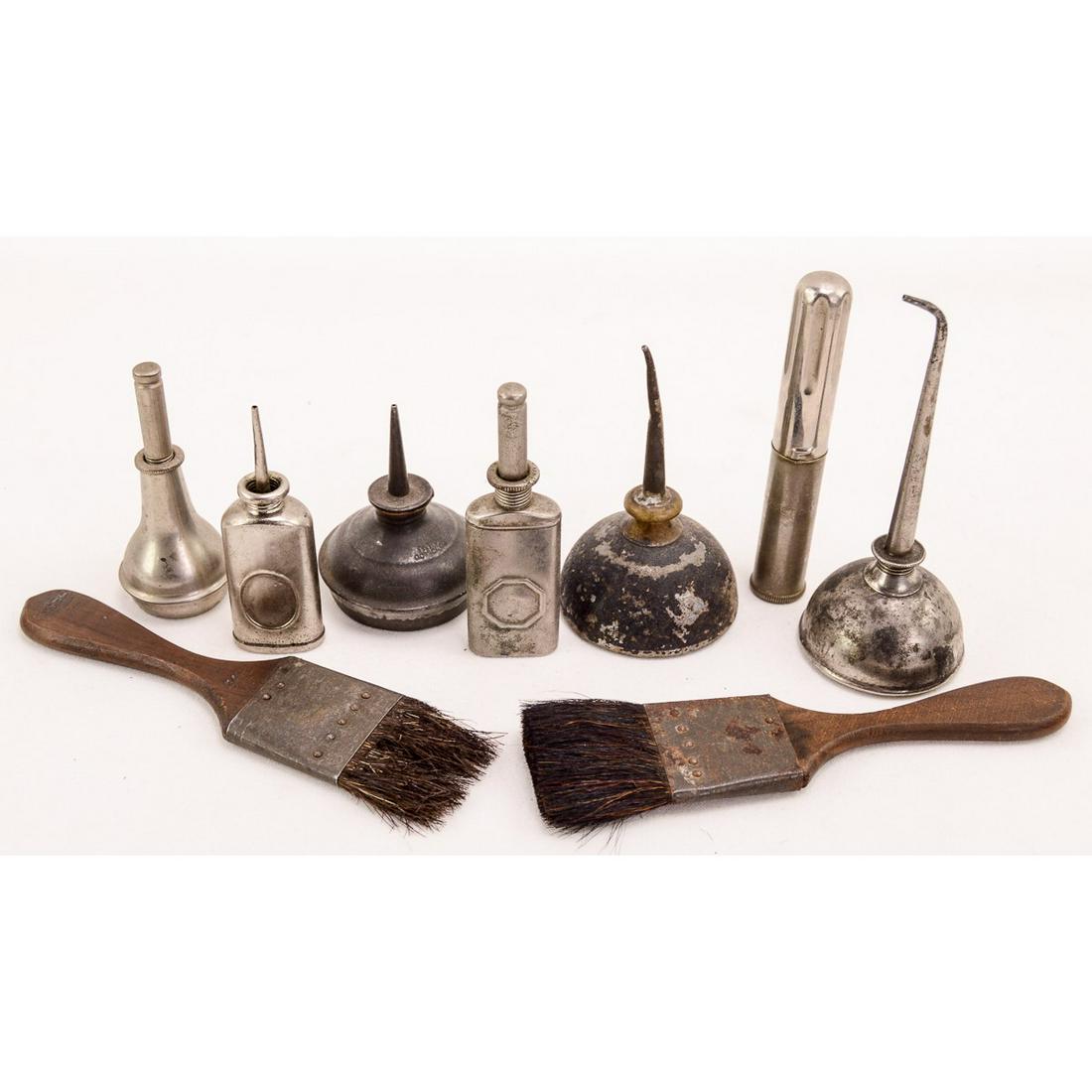 9 Piece Lot of Phonograph Oilers & Brushes (1 of 7)