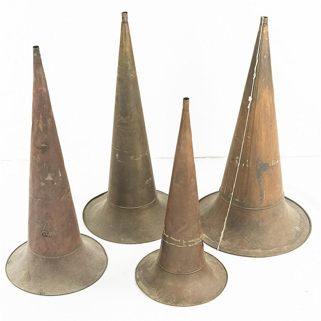 4 All Brass Cylinder Phonograph Horns (1 of 7)