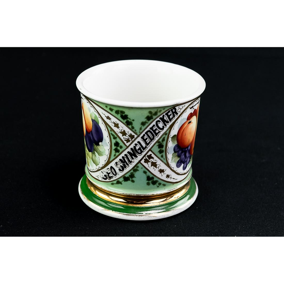 Antique Barber Shop Shaving Mug Fruit Design. (1 of 6)