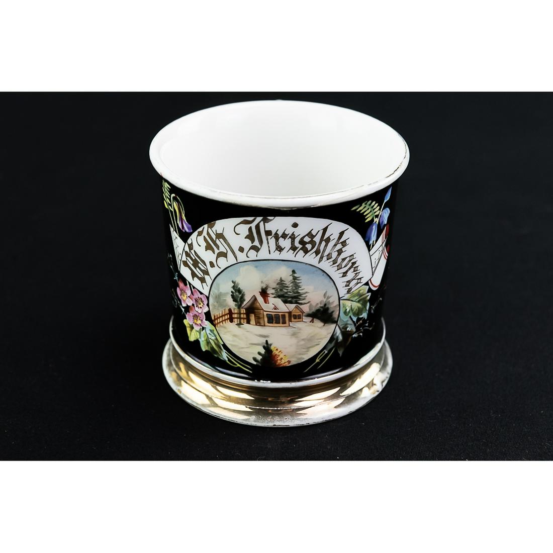 Antique Hand Painted Barber Shop Shaving Mug (1 of 5)