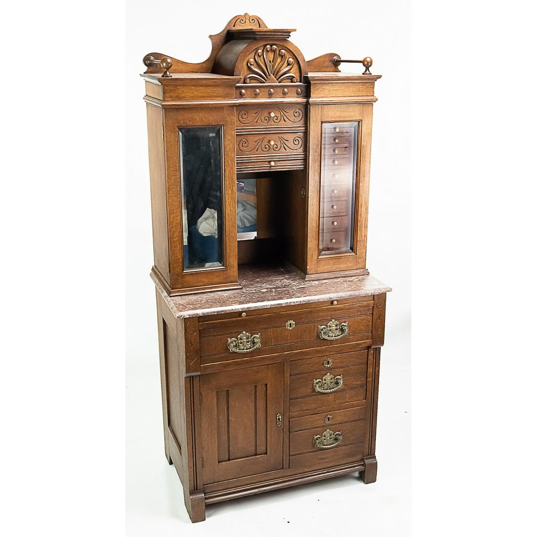 Antique Oak Dental Cabinet (1 of 14)