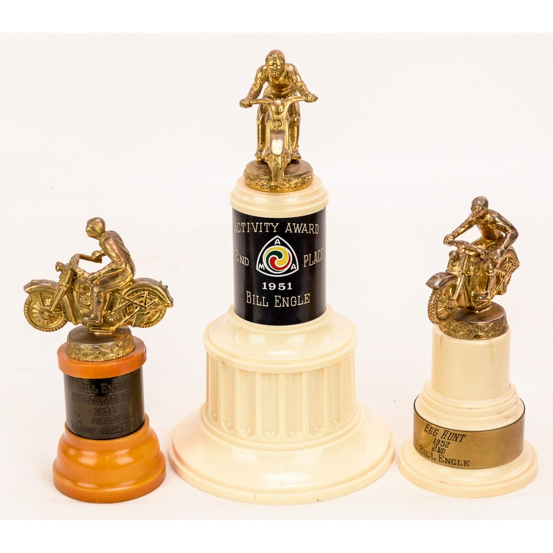 3 Vintage Motorcycle Trophies (1 of 6)