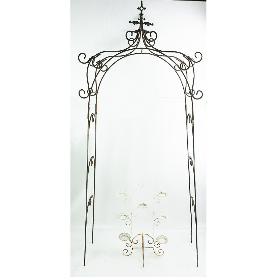 Large Metal Trellis and White Plant Stand (1 of 7)