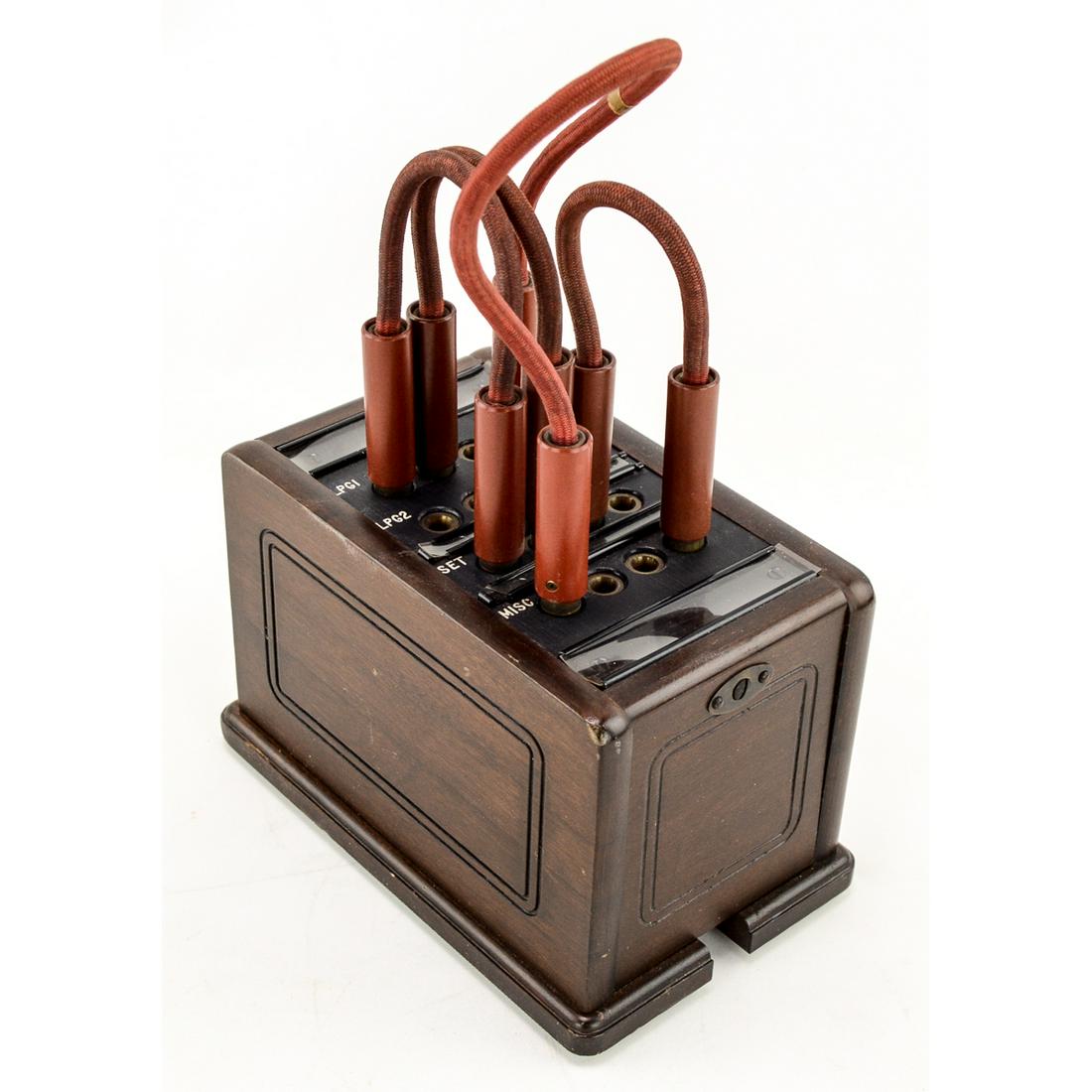 Mini Telephone Switchboard Patch Bay Wooden Box (1 of 4)