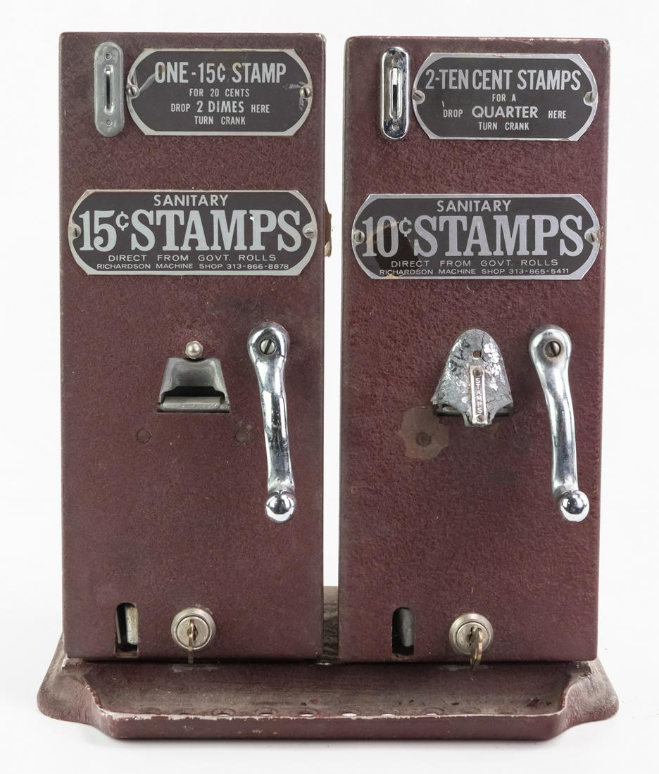Unusual Vintage Stamp Vender Coin Op Machine GB4-3 (1 of 11)