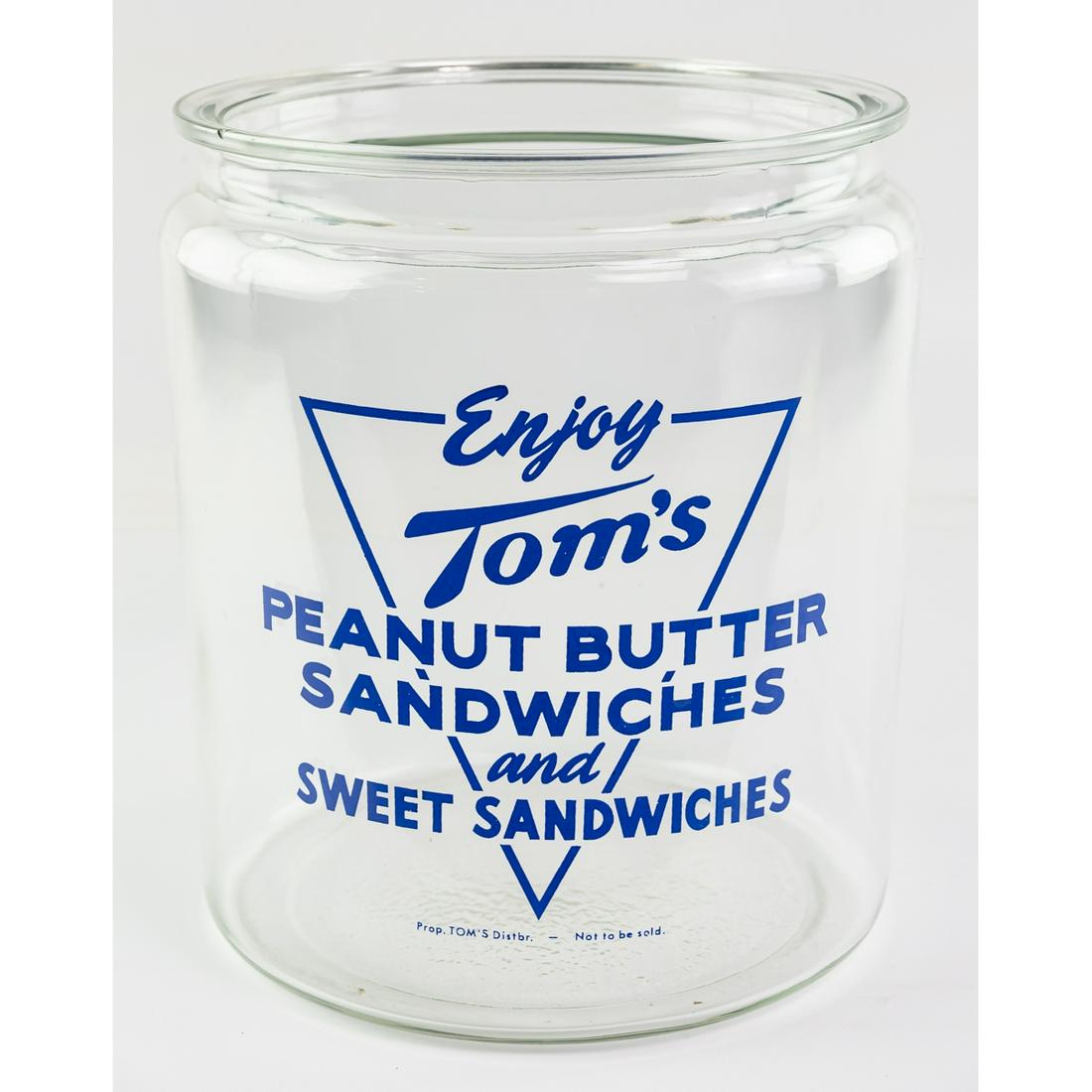 Vintage Tom's Peanut Butter Sandwiches Glass Jar (1 of 5)
