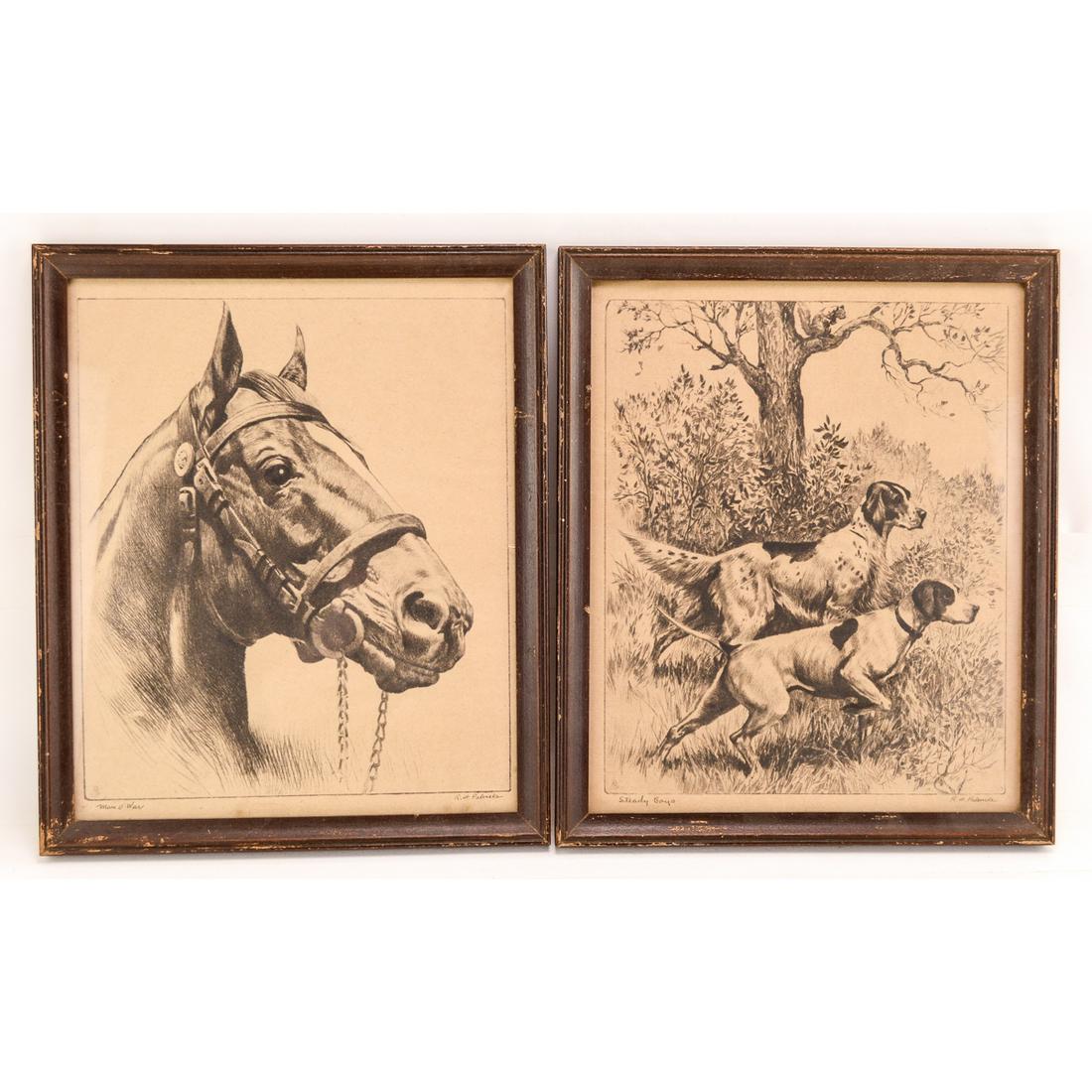 2 R.H. Palenske Framed Prints Dogs & Horse (1 of 9)