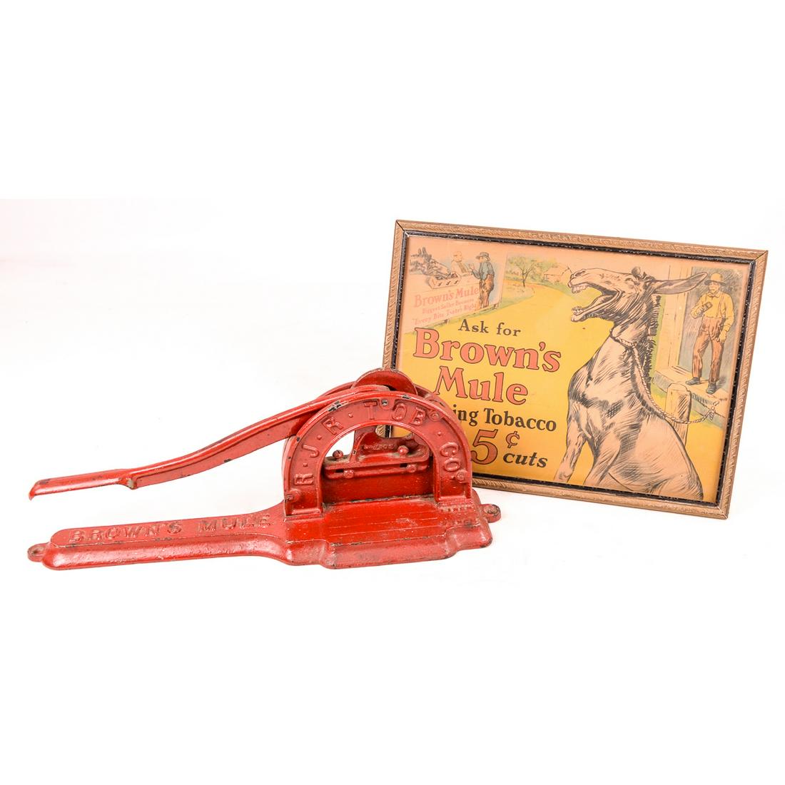 Brown's Mule Tobacco Cutter and Sign (1 of 8)
