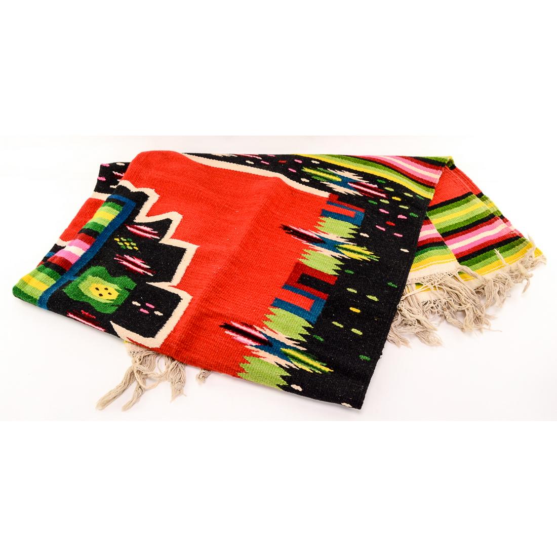 Red w/Colors Woven Native American Blanket (1 of 2)