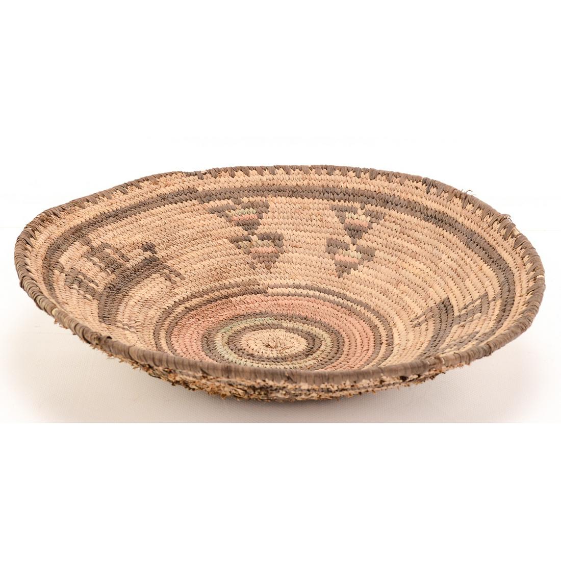 Nigerian Hausa Tribe Shallow Coiled Basket (1 of 3)