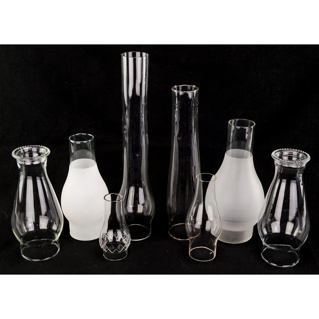 8 Vintage Kerosene Lamp Chimneys (1 of 1)