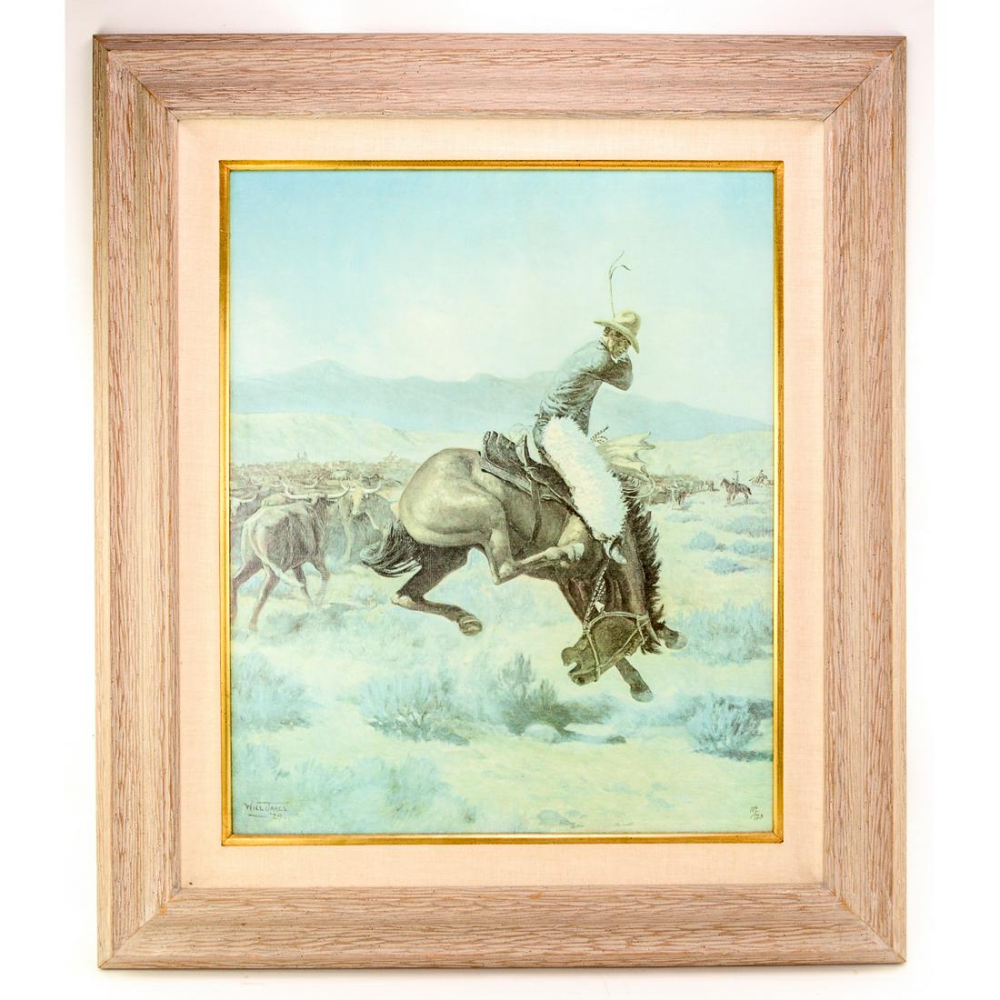 Will James Litho Print Painting Cowboy On Horse (1 of 4)