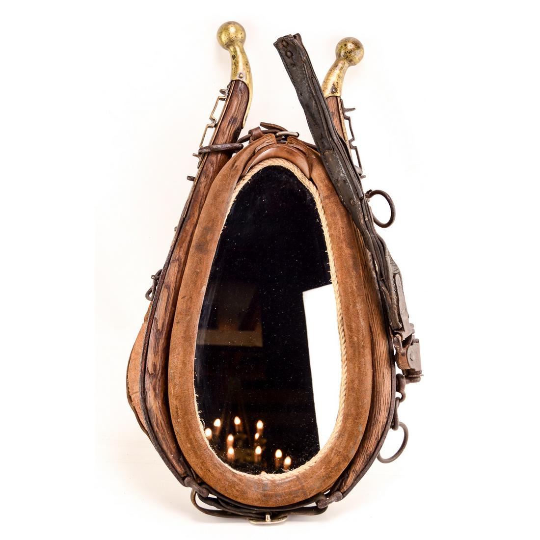 Vintage Leather Horse Collar with Haines & Mirror (1 of 4)