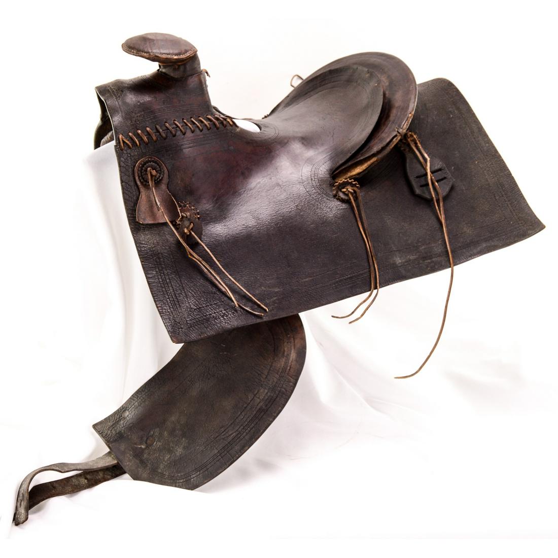 1800s South Western Big Horn Mother Hubbard Saddle (1 of 5)