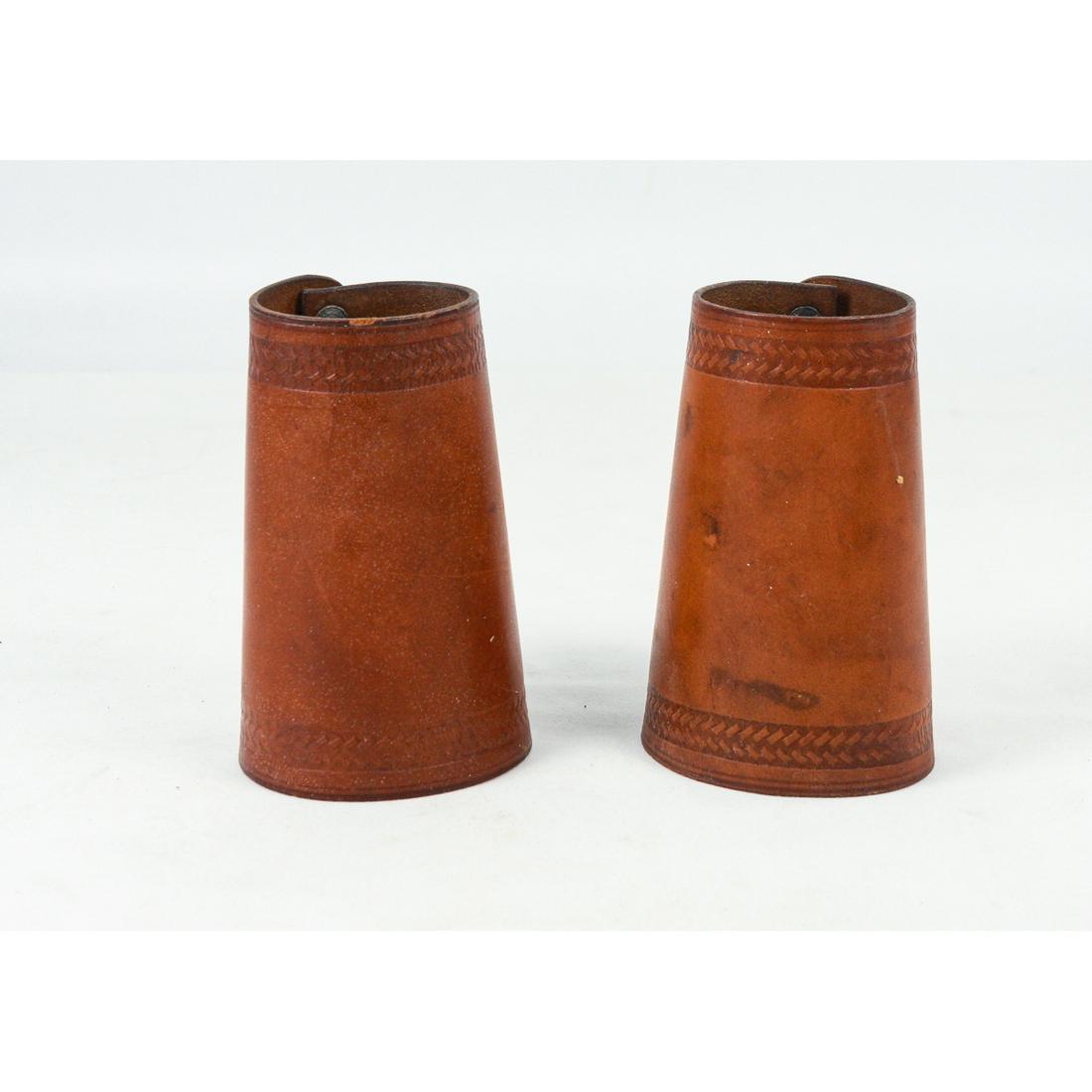 Tooled Leather Cowboy Cuffs 1 Pair (1 of 4)