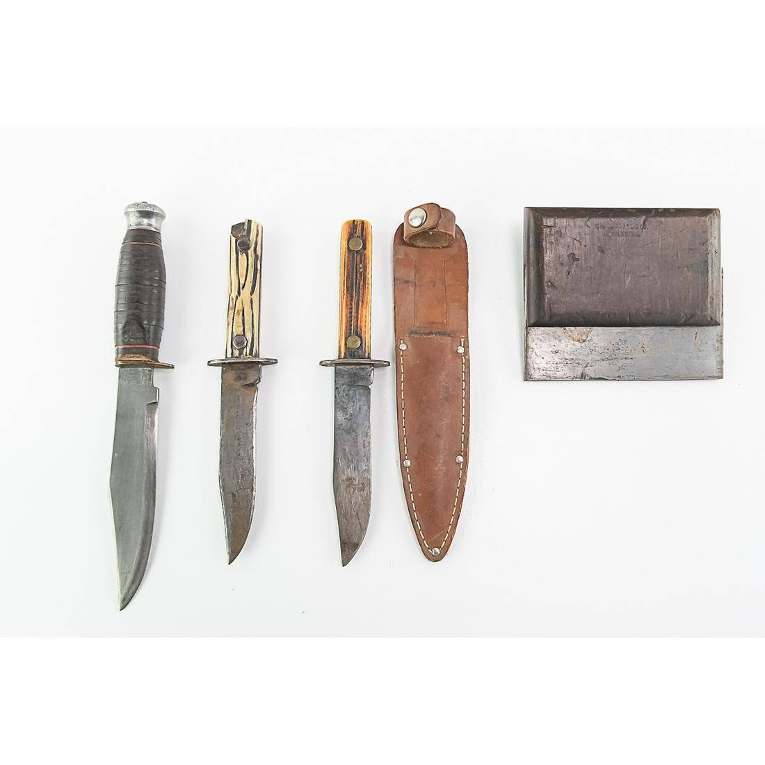 Antler Handled Knives, C.S. Osborne Scraper 4Pcs (1 of 2)