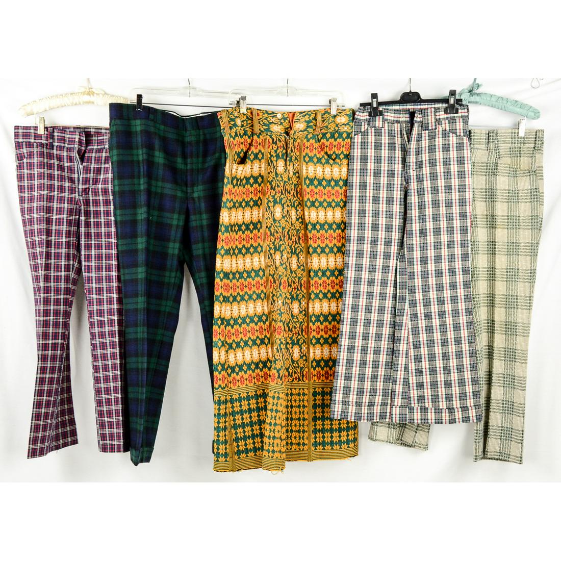 5 Pair of Men's Groovy Slacks 1970s (1 of 11)