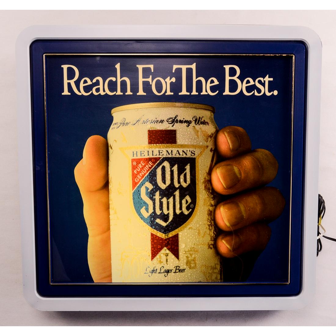 OLD STYLE "Reach For The Best" Beer Light Sign (1 of 3)