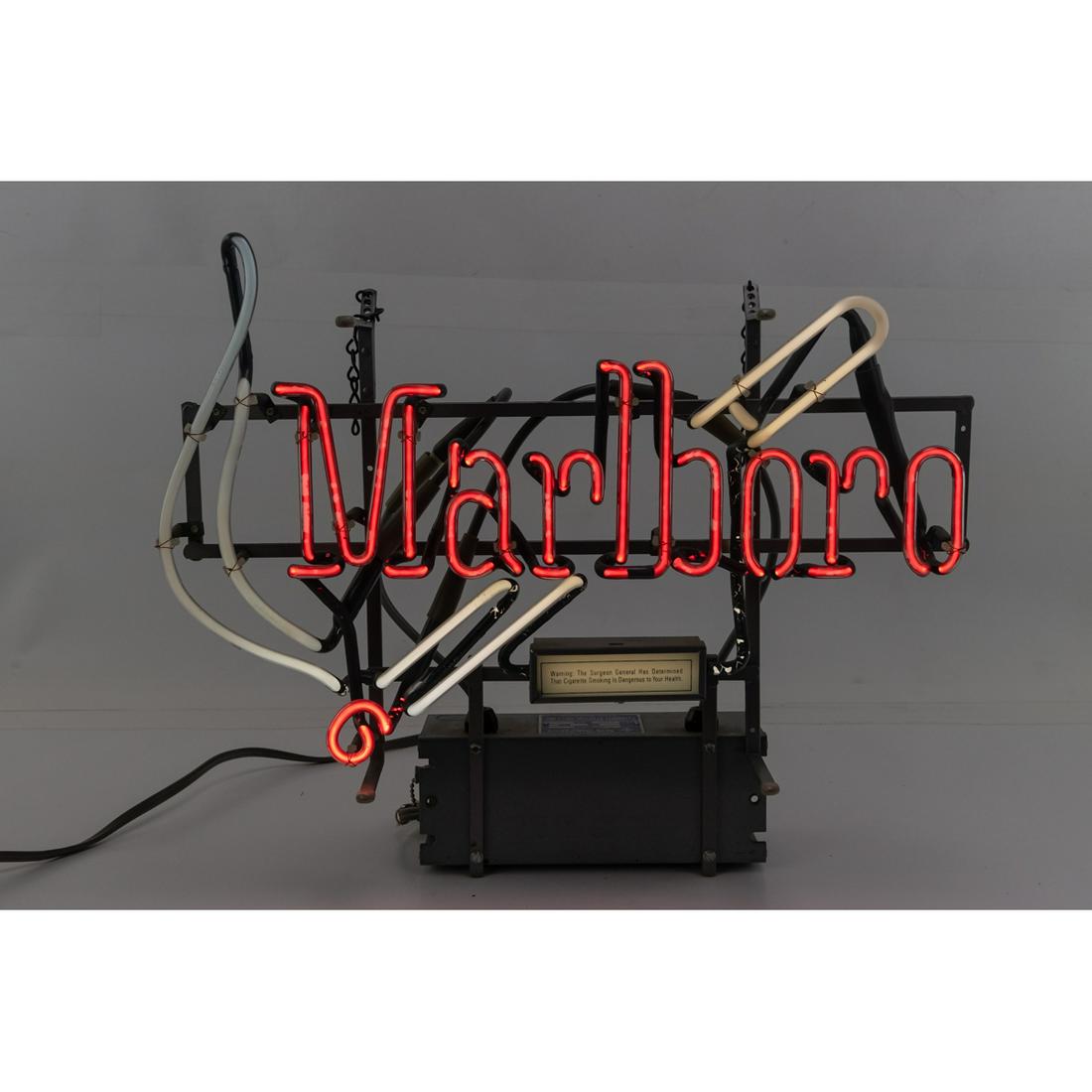 Marlboro Smoking Neon Light Sign "Working" (1 of 8)