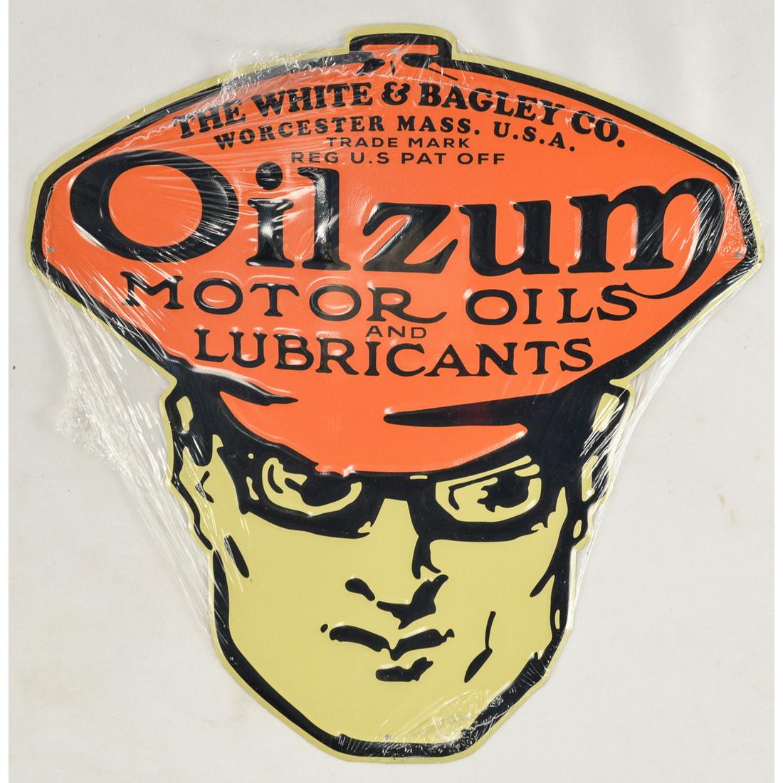 Oilzum Enameled Metal Sign (1 of 2)