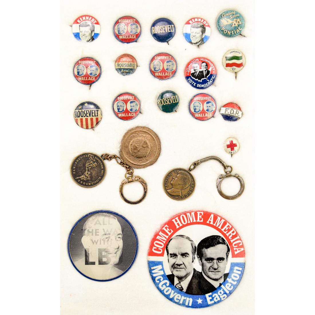 Campaign Political Buttons Roosevelt Kennedy (1 of 5)