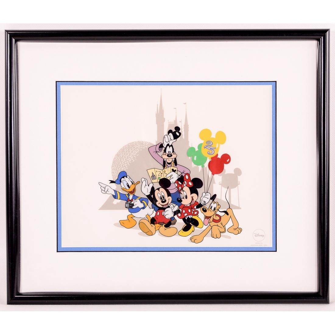 Disney Sericel Fab 5 Around The World w/Box: This limited edition 25th anniversary of Walt Disney World sericel features the fabulous five. Limited to 5,000, this sericel comes in its original box. The frame measures 18 1/4"W x 15 1/2"H and come