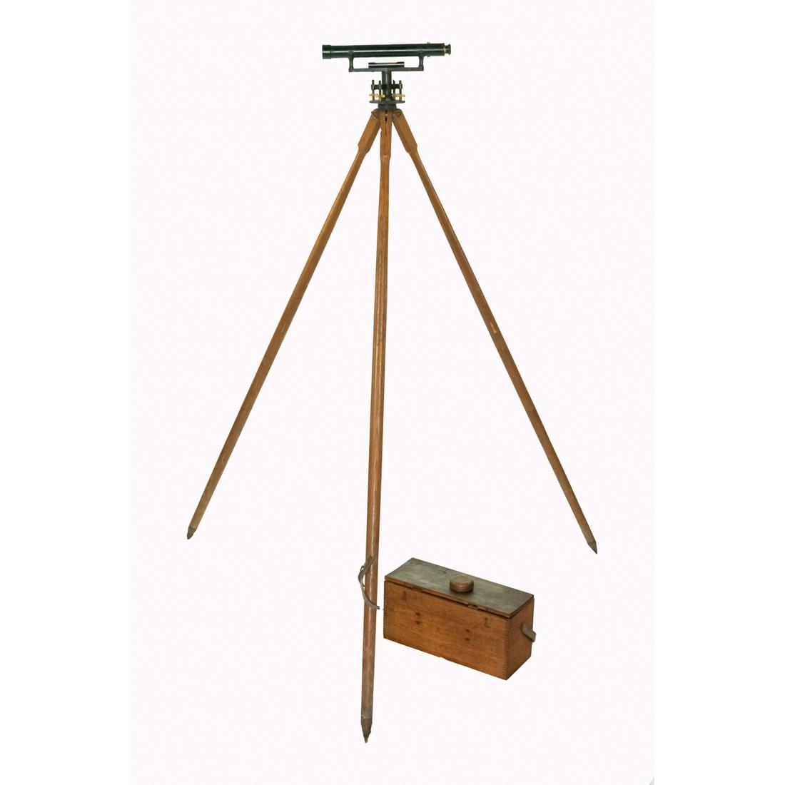 Antique L. Beckman Surveyor's Transit w/Stand & (1 of 12)