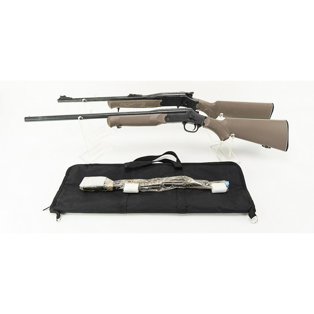 2 Rossi Youth Guns SP950151/SP950169: Rossi Youth combo gun 2xbbls .22lr / 20ga single shot long arm with case. Excellent "Like New" condition. .22lr barrel still in the wrappings. GREAT first gun! S/N: SP950151 Rossi Youth .22lr single s