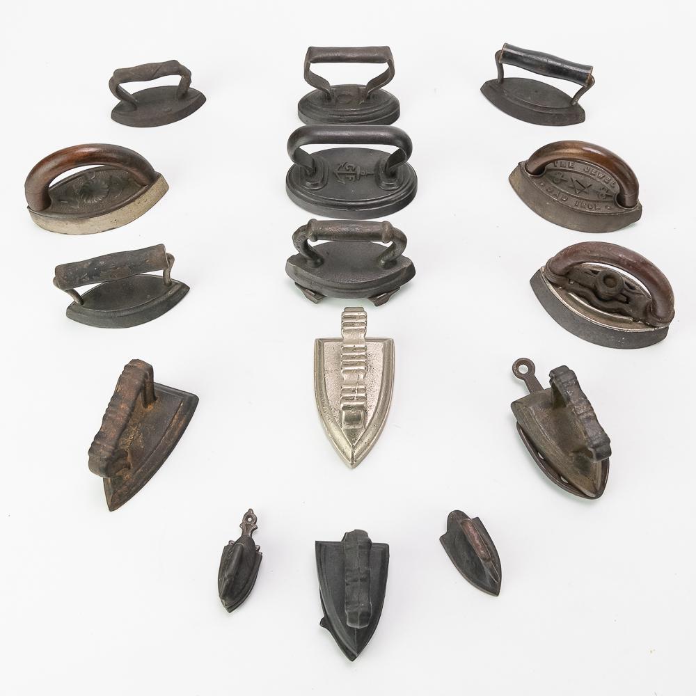 Small Cast Iron Trivets and Irons 19 Pieces (1 of 20)