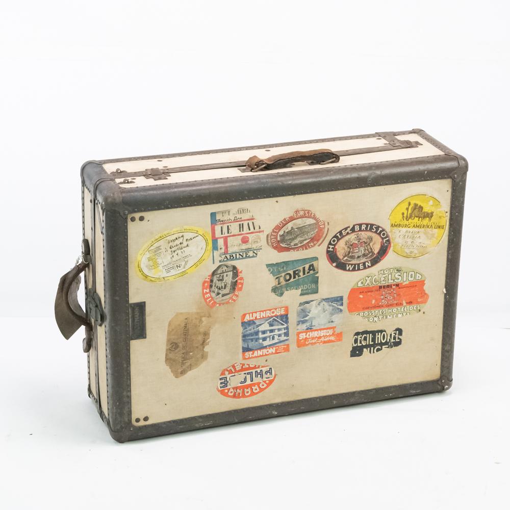 Hartman Gibraltarized Suitcase w Luggage Labels (1 of 5)