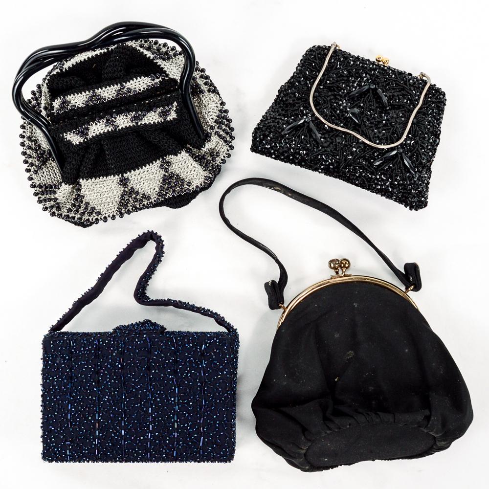 Ladies Beaded Evening Bags Purses 4 Pieces (1 of 2)