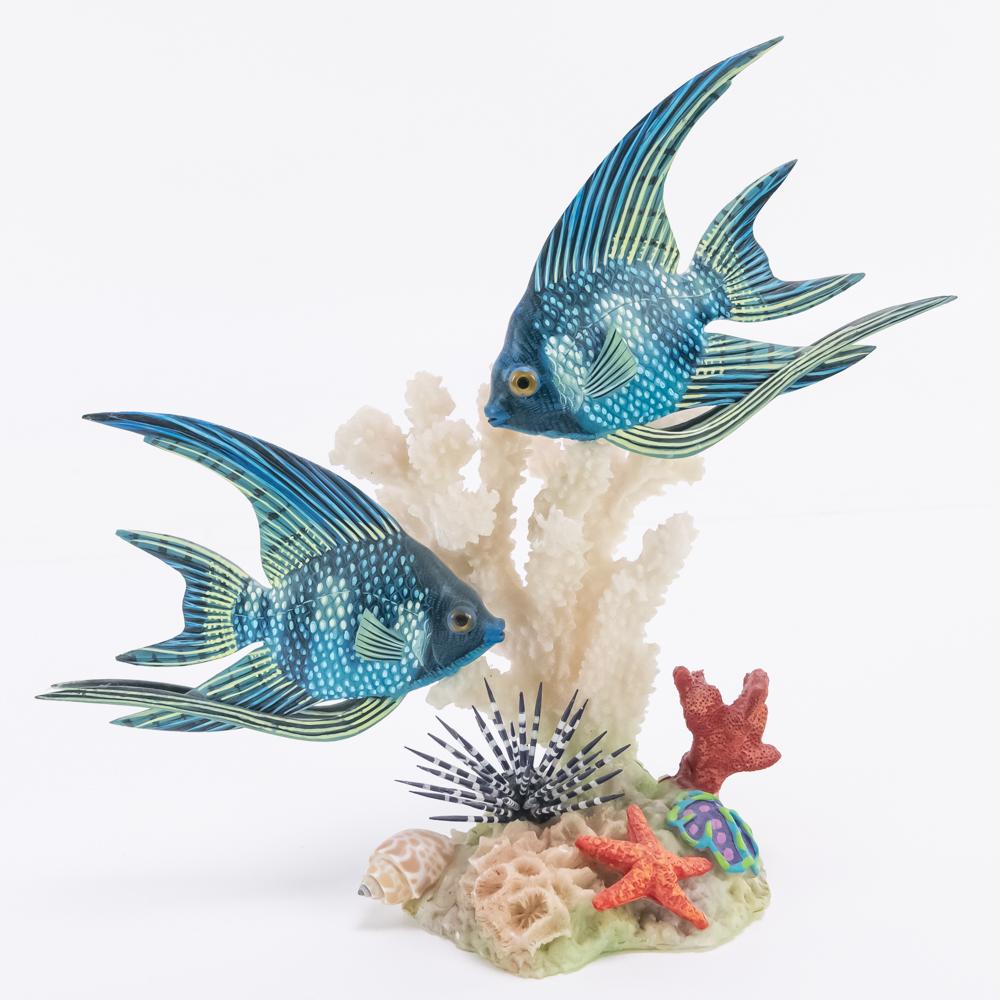 Hand Painted Angel Fish Coral Sculpture (1 of 9)