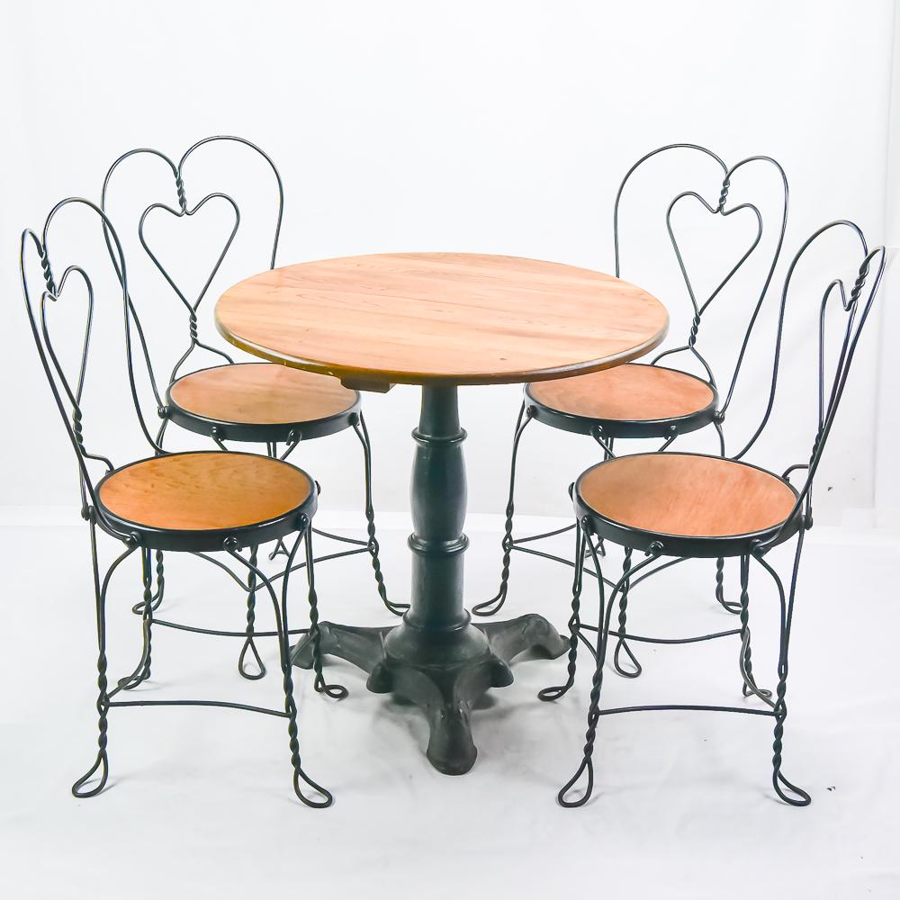 Antique soda fountain on sale table and chairs